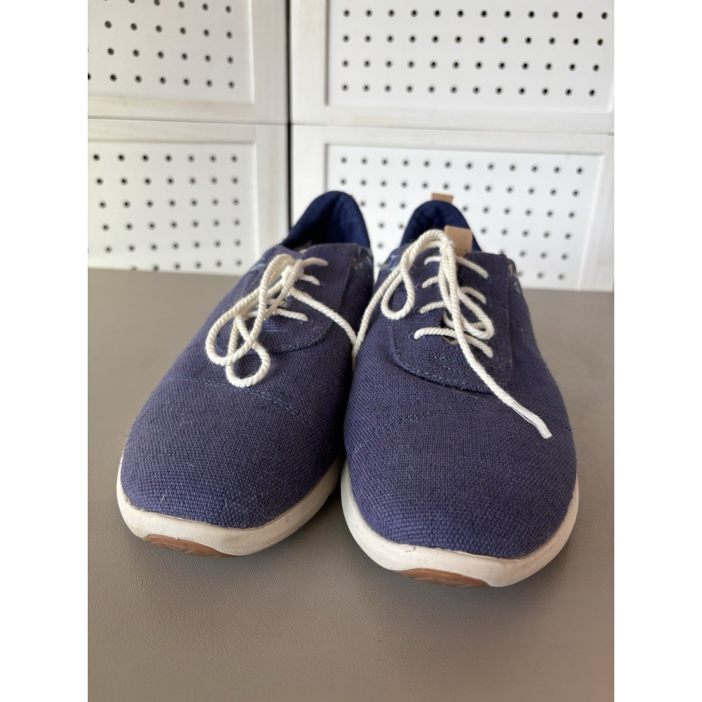 TOMS Cabrillo Lace Sneaker Shoes Casual Navy Floral Women's Size 11 W - Picture 3 of 8